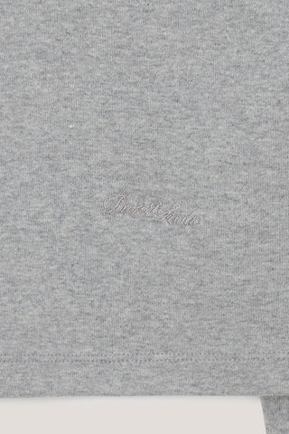 UNISEX HENLEY-NECK T-SHIRT MELANGE GREY