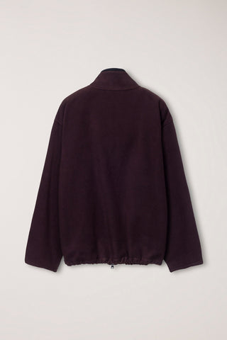 UNISEX ZIP-UP FLEECE SWEATSHIRT CHOCO BROWN