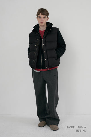 UNISEX GOOSE DOWN VEST BLACK