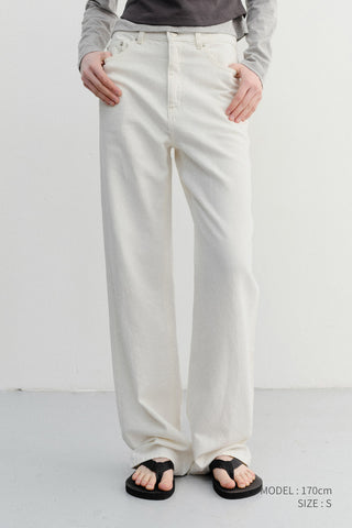 SUMMER STRAIGHT JEANS ECRU
