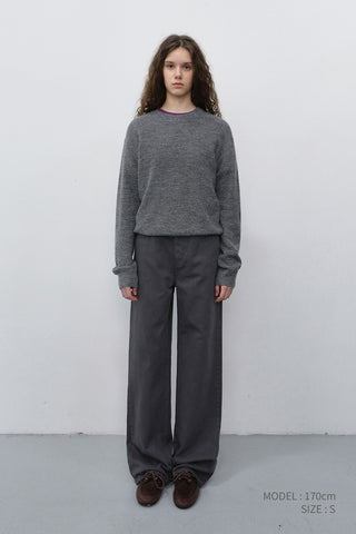 UNISEX HAIRLY SWEATER MELANGE GREY