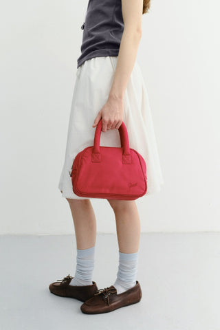 NYLON BOSTON TOTE BAG RED