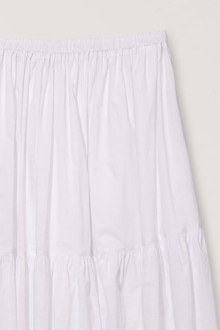 TIERED MAXI SKIRT WHITE