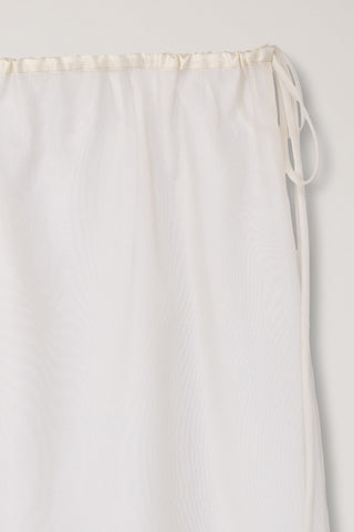 SEE-THROUGH LAYERING SKIRT IVORY