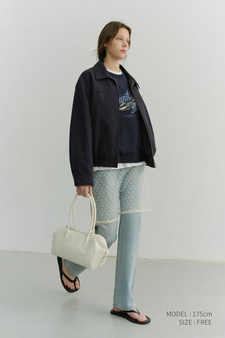 NEEDLEWORK LAYERING SKIRT IVORY