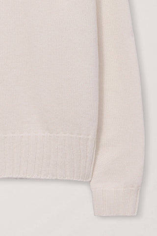 UNISEX CHUNKY ROLL NECK SWEATER IVORY