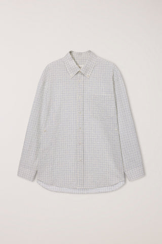 UNISEX SEERSUCKER BD SHIRT IVORY CHECK