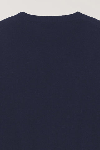 ESSENTIAL CREWNECK KNIT CARDIGAN DARK NAVY