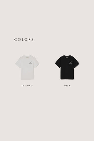 UNISEX HEART D LOGO T-SHIRT OFF WHITE