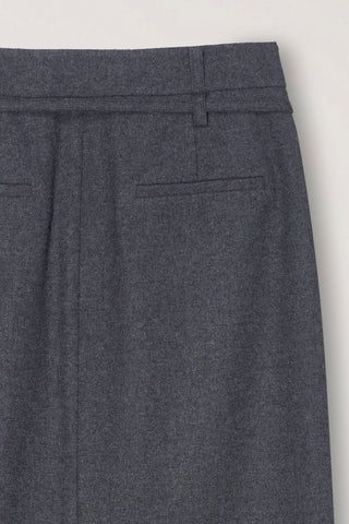 MAXI WRAP SKIRT CHARCOAL GREY