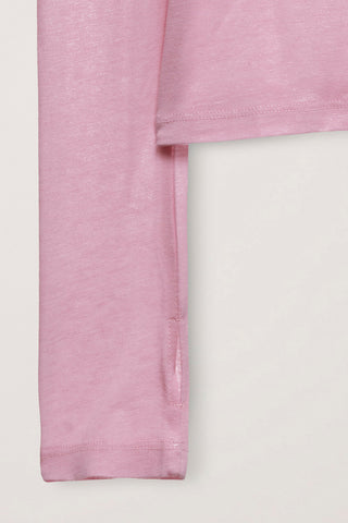 ESSENTIAL ROLL NECK TOP SOFT PINK