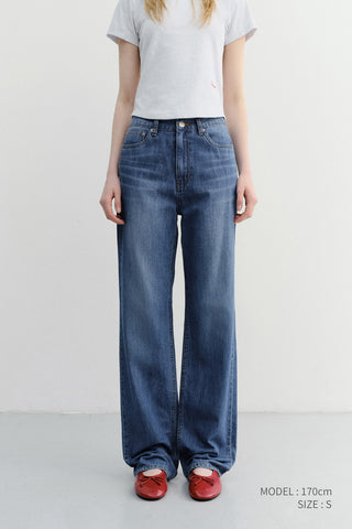 RELAXED SUMMER DENIM PANTS CLASSIC BLUE