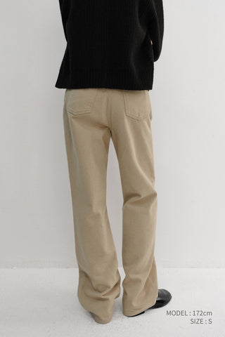 BRUSHED STRAIGHT JEANS BEIGE