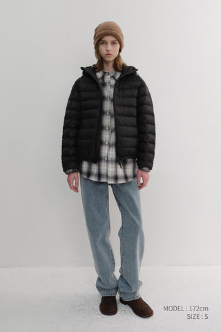 UNISEX LIGHT GOOSE DOWN JACKET BLACK