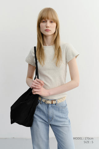 ESSENTIAL T-SHIRT OATMEAL MELANGE
