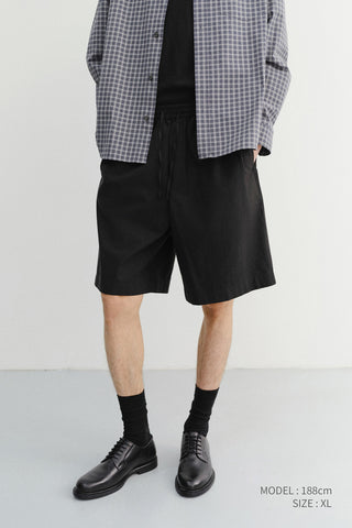 UNISEX PAJAMA BERMUDA SHORTS BLACK