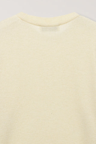 UNISEX BUTTONED CREWNECK SWEATER BUTTER