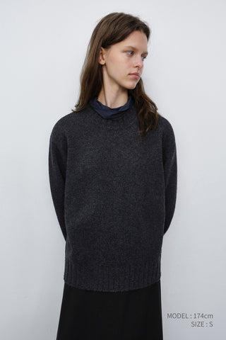 UNISEX CHUNKY ROLL NECK SWEATER CHARCOAL GREY