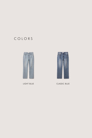 STRAIGHT TAPERED JEANS CLASSIC BLUE