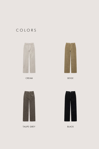 [SULLYOON PICK] CORDUROY JEANS TAUPE GREY