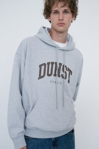 UNISEX ARCH LOGO HOODIE MID MELANGE GREY