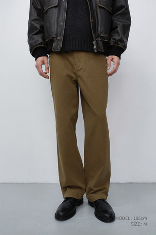 STRAIGHT CHINO SLACKS BEIGE