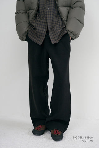 UNISEX JERSEY WIDE PANTS BLACK
