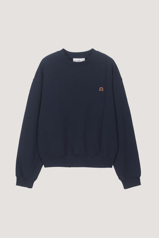 UNISEX DUNST LOGO CREASE SWEATSHIRT FRENCH NAVY
