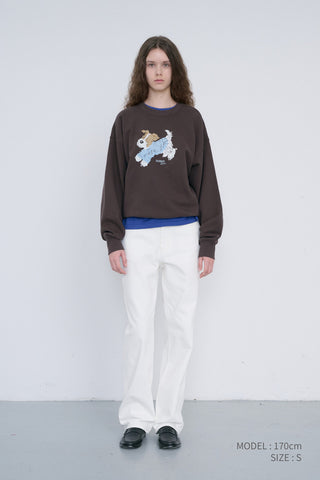 UNISEX PUPPY SWEATSHIRT BROWN