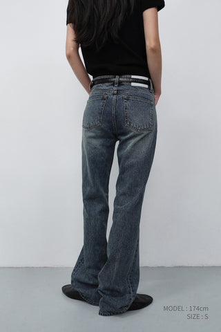 REFINED FLARED JEANS CLASSIC BLUE