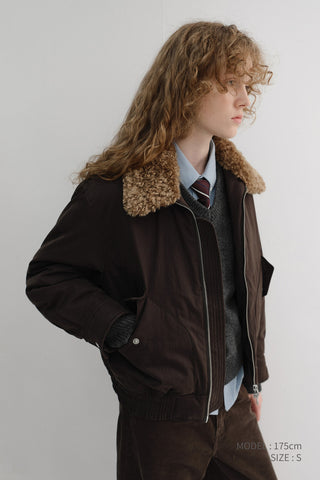 UNISEX FLIGHT PADDED JACKET DARK BROWN