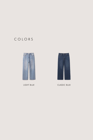 SEMI FLARED JEANS CLASSIC BLUE