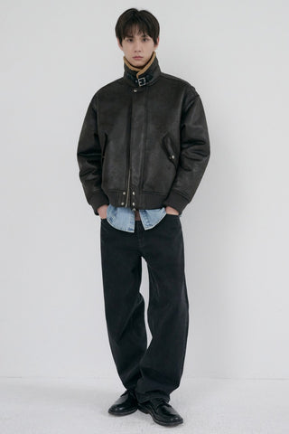 UNISEX VOLUME AVIATOR BLOUSON BLACK