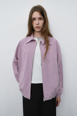 UNISEX COLLARED BLOUSON JACKET LAVENDER PINK