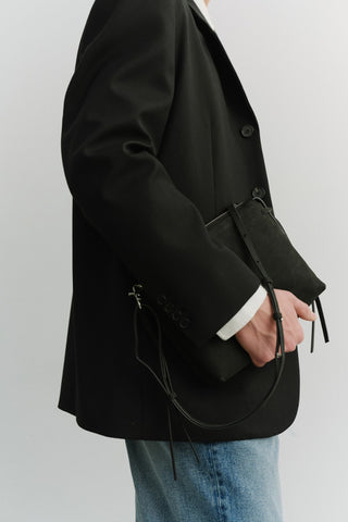 2-WAY SOFT TOUCH SUEDE BAG BLACK