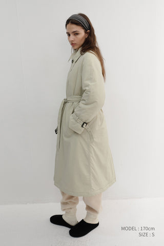 UNISEX PADDED BALMACAAN COAT SOFT BEIGE