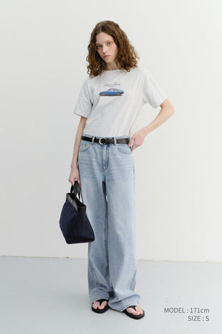 SUMMER RELAXED WIDE JEANS LIGHT BLUE