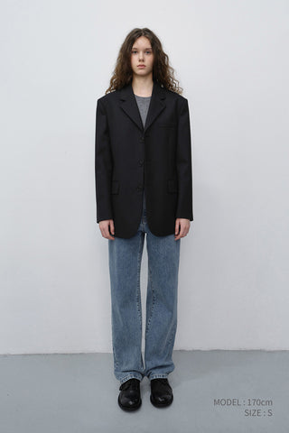 ESSENTIAL STRAIGHT FULL LENGTH JEANS CLASSIC BLUE