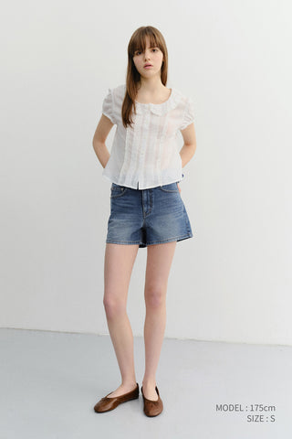 MINI DENIM SHORTS CLASSIC BLUE