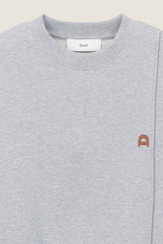 UNISEX DUNST LOGO CREASE SWEATSHIRT MELANGE GREY