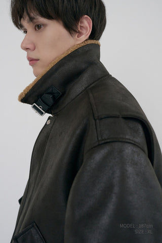 UNISEX VOLUME AVIATOR BLOUSON BLACK