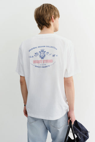 UNISEX CUPID ARCH BACK LOGO T-SHIRT OFF WHITE
