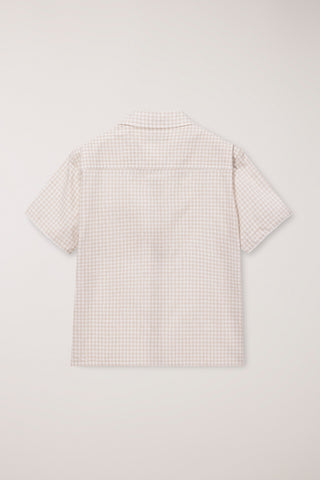 LACED CHECKED SHIRT BEIGE CHECK