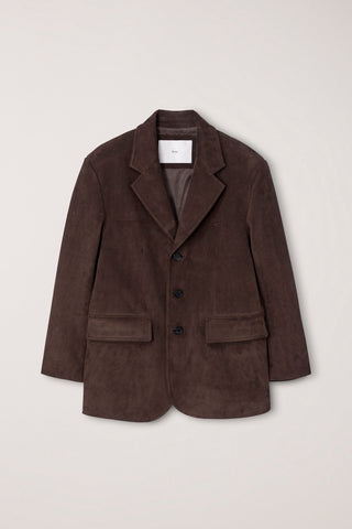 UNISEX RELAXED ALTER-SUEDE HALF JACKET BROWN