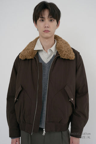 UNISEX FLIGHT PADDED JACKET DARK BROWN