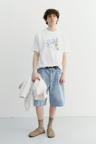 UNISEX DRAWING PUPPY T-SHIRT OFF WHITE