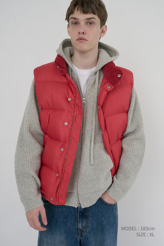 UNISEX GOOSE DOWN VEST RED