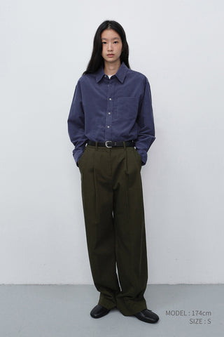 UNISEX CORDUROY SHIRT WASHED BLUE