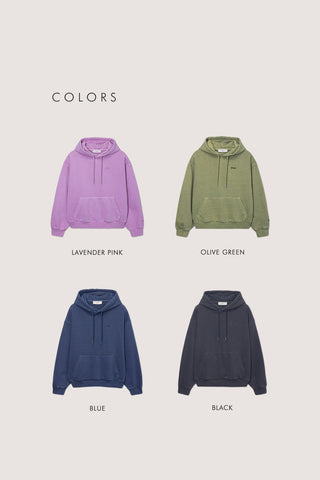 UNISEX GARMENT DYED HOODIE BLUE