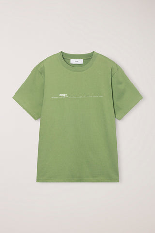 UNISEX MINIMAL LETTERING T-SHIRT OLIVE GREEN